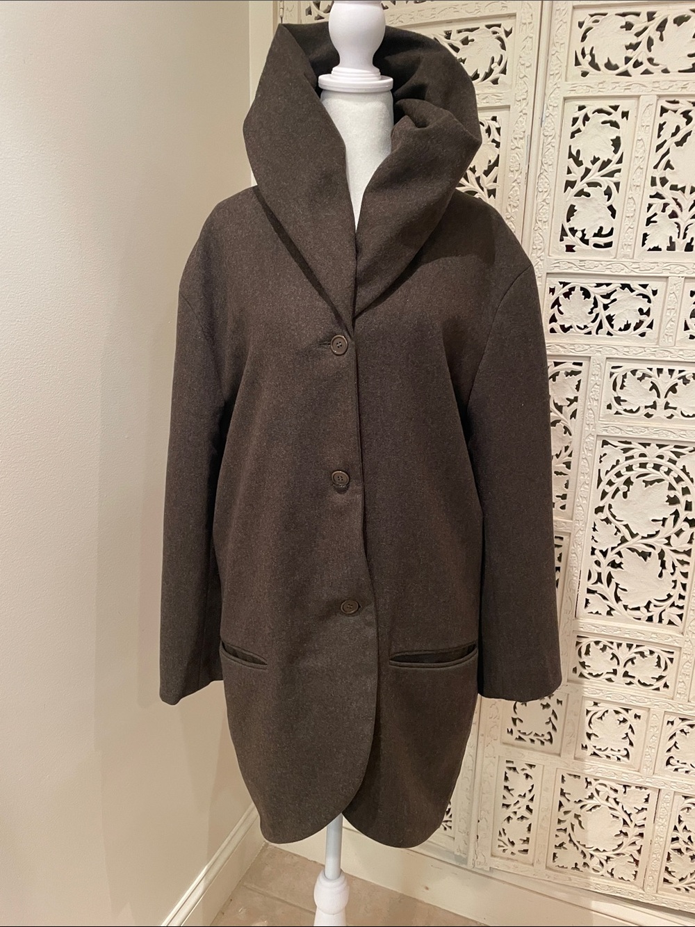 Vintage Romeo Gigli Wool Coat in khaki